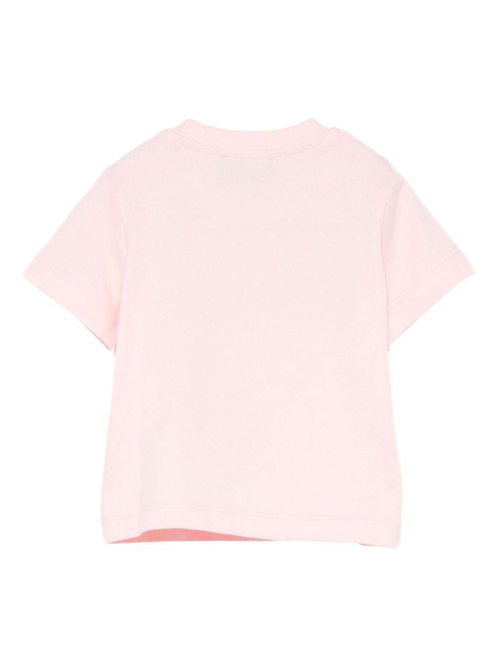 T-shirt per neonata Moschino Kids rosa con stampa Teddy Bear - Rubino Kids