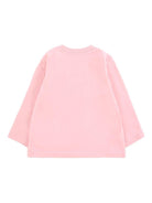 T-shirt per neonata Moschino Kids rosa con stampa teddy - Rubino Kids