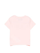 T-shirt per neonata Moschino Kids rosa con stampa Teddy sul davanti - Rubino Kids