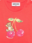 T-shirt per neonata Moschino Kids rossa con stampa Cherry - Rubino Kids