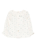 T-shirt per neonata Paz Rodrìguez bianca con collo ruches - Rubino Kids