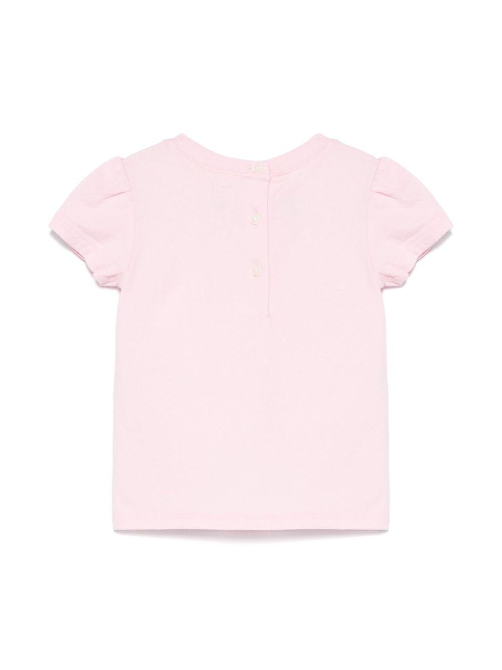 T-shirt per neonata POLO RALPH LAUREN KIDS rosa con motivo Polo Bear - Rubino Kids