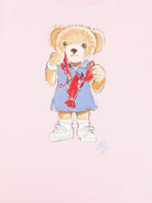 T-shirt per neonata POLO RALPH LAUREN KIDS rosa con motivo Polo Bear - Rubino Kids