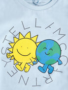 T-shirt per neonata Stella McCartney Kids azzurro con stampa grafica - Rubino Kids