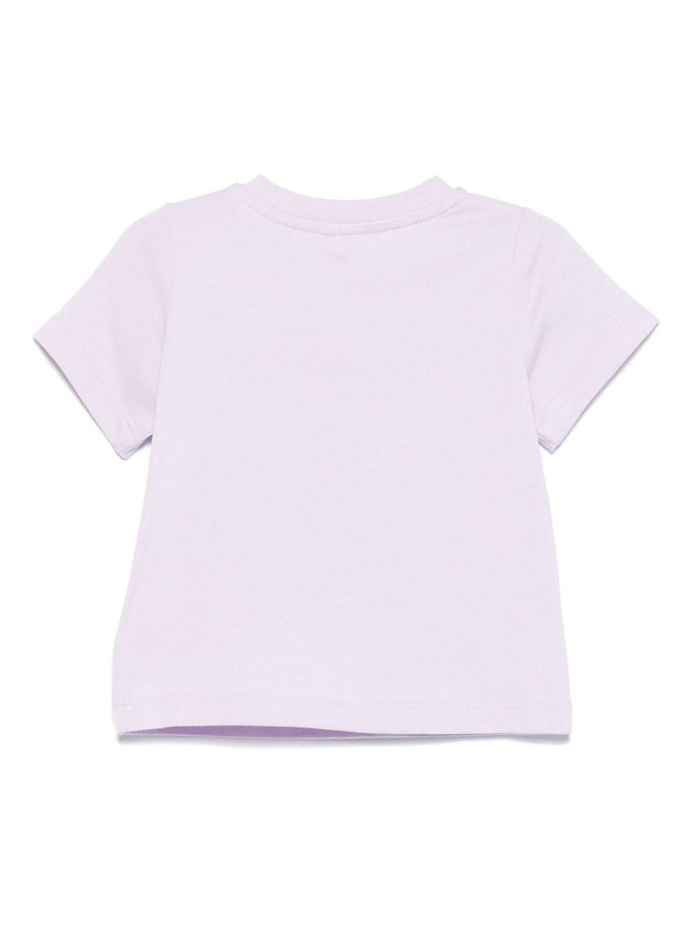 T-shirt per neonata Stella McCartney Kids lilla a fiori - Rubino Kids
