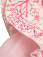 T-shirt per neonata Versace Kids Underwater Barocco rosa con ruches - Rubino Kids