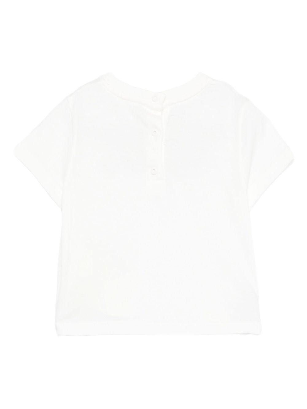 T-shirt per neonati Fendi Kids bianca con stampa grafica scoiattolo - Rubino Kids