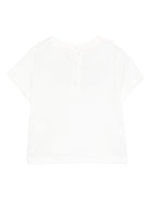 T-shirt per neonati Fendi Kids bianca con stampa grafica scoiattolo - Rubino Kids