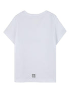 T-shirt per neonati Givenchy Kids bianco con logo - Rubino Kids