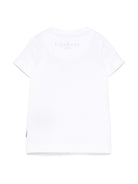 T-shirt per neonati John Richmond Junior bianco con logo - Rubino Kids