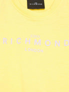 T-shirt per neonati John Richmond Junior giallo con logo - Rubino Kids
