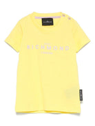 T-shirt per neonati John Richmond Junior giallo con logo - Rubino Kids
