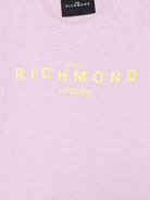 T-shirt per neonati John Richmond Junior lilla con logo - Rubino Kids