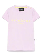 T-shirt per neonati John Richmond Junior lilla con logo - Rubino Kids