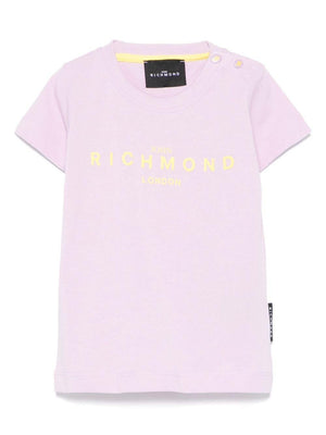 John Richmond Junior Baby T-Shirt in Purple with Logo