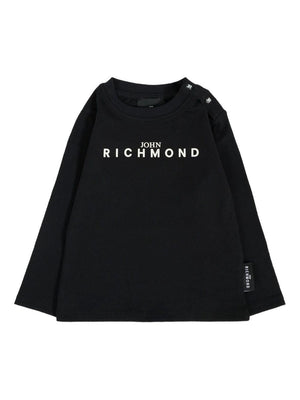 John Richmond Junior Black Baby T-Shirt with Front Logo