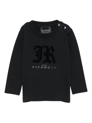 John Richmond Junior Black Long Sleeve Baby T-Shirt