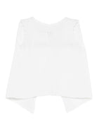 T-shirt per neonati Mariella Ferrari bianca con dettagli ricamati - Rubino Kids