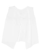 T-shirt per neonati Mariella Ferrari bianca con dettagli ricamati - Rubino Kids