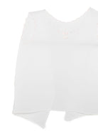 T-shirt per neonati Mariella Ferrari bianca con dettagli ricamati rosa - Rubino Kids