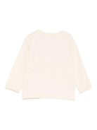 T-shirt per neonati Moschino Kids beige con stampa logo - Rubino Kids