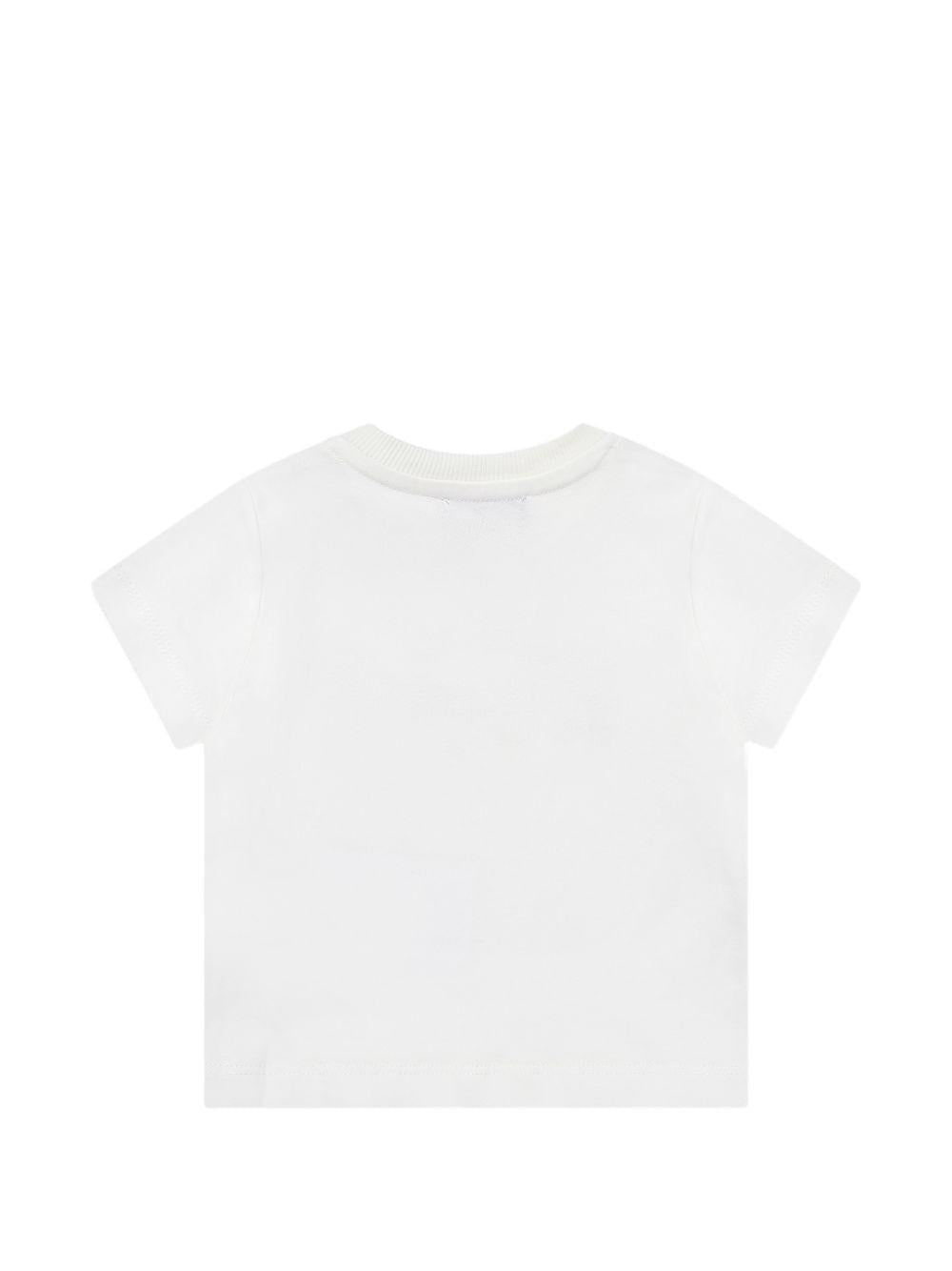 T-shirt per neonati Moschino Kids bianca con due Teddy Bear - Rubino Kids
