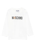 T-shirt per neonati Moschino Kids bianca con stampa Teddy - Rubino Kids