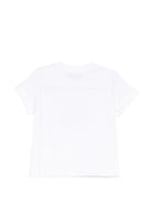 T-shirt per neonati Moschino Kids bianca con stampa tre Teddy Bear - Rubino Kids