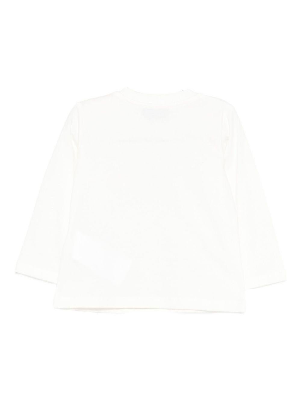 T-shirt per neonati Moschino Kids bianco con motivo Teddy - Rubino Kids