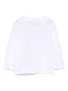 T-shirt per neonati Moschino Kids bianco con stampa a matita - Rubino Kids