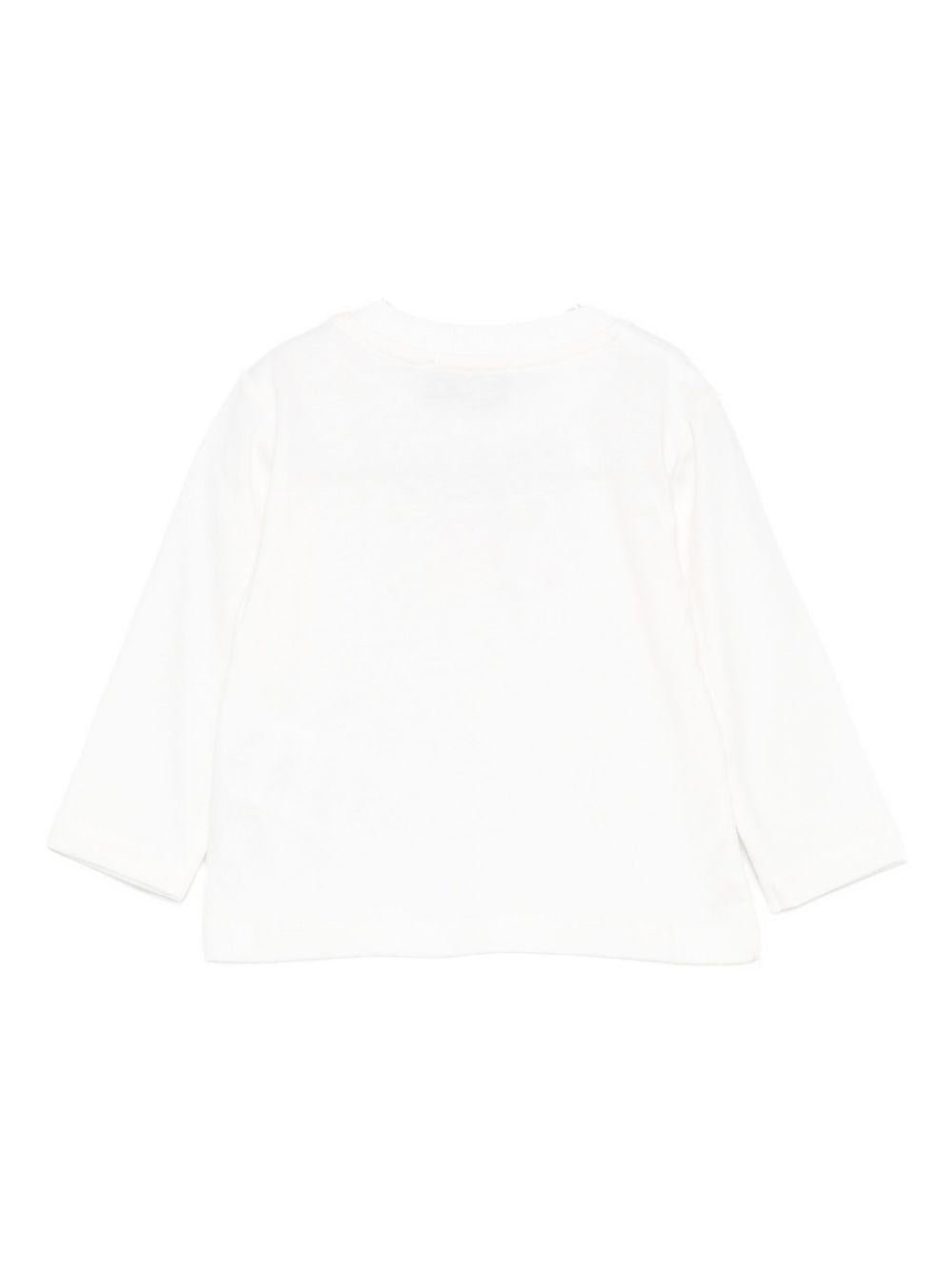 T-shirt per neonati Moschino Kids bianco con stampa grafica - Rubino Kids