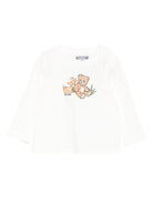 T-shirt per neonati Moschino Kids bianco con stampa grafica - Rubino Kids