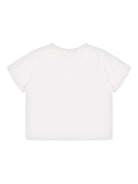 T-shirt per neonati Moschino Kids bianco con stampa teddy - Rubino Kids