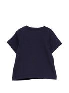 T-shirt per neonati Moschino Kids blu con ricamo orsetto - Rubino Kids