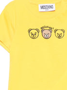 T-shirt per neonati Moschino Kids gialla con stampa tre orsetti - Rubino Kids