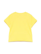 T-shirt per neonati Moschino Kids giallo con stampa Teddy Bear - Rubino Kids