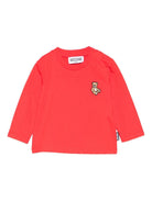 T-shirt per neonati Moschino Kids rosso con motivo Teddy Bear - Rubino Kids