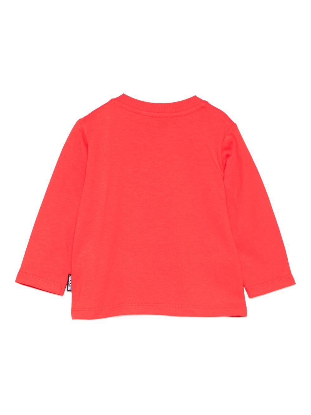 T-shirt per neonati Moschino Kids rosso con motivo Teddy Bear - Rubino Kids