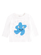 T-shirt per neonati Stella McCartney Kids bianco a maniche lunghe - Rubino Kids