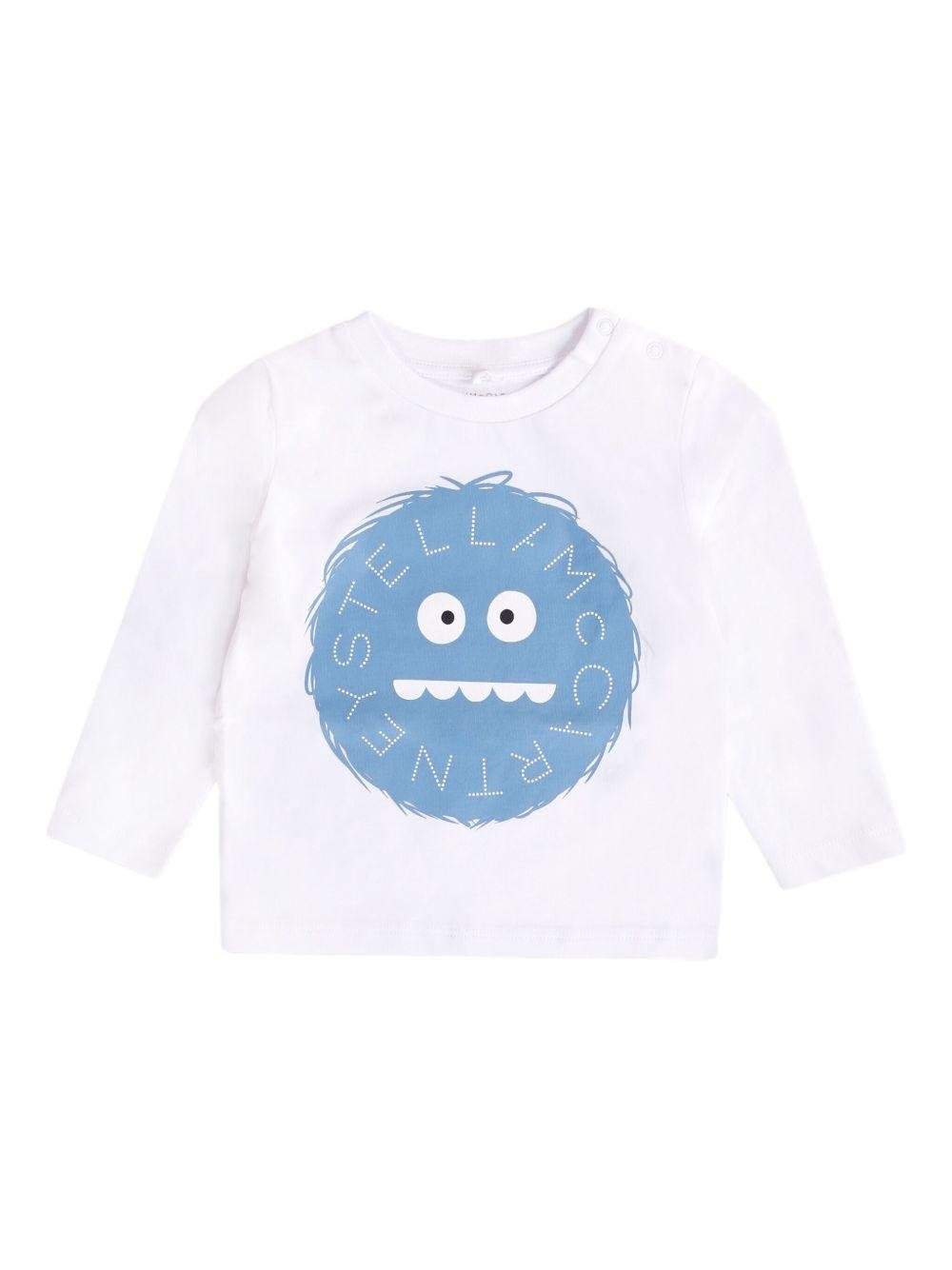 T-shirt per neonati Stella McCartney Kids bianco a maniche lunghe - Rubino Kids