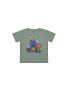 T-shirt per neonati Stella McCartney Kids verde con stampa grafica sul davanti - Rubino Kids