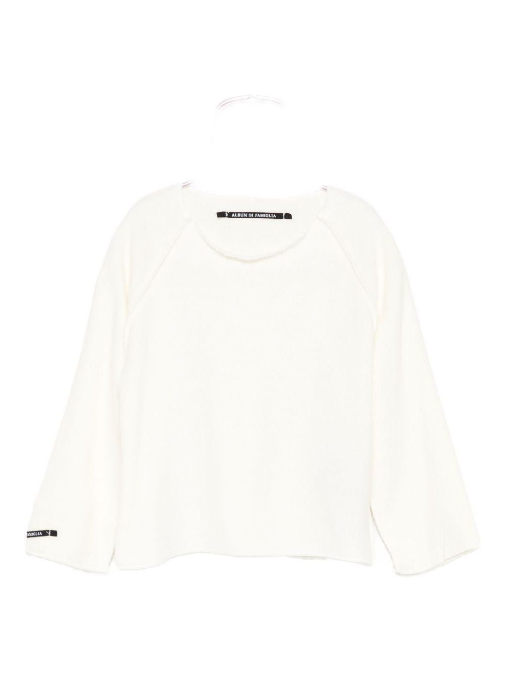 T-shirt per neonato Album di Famiglia Kids bianca con scollo tondo - Rubino Kids