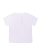T-shirt per neonato Balmain Kids bianca con logo sul davanti - Rubino Kids