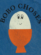 T-shirt per neonato Bobo Choses Morning Egg blu con stampa sul petto - Rubino Kids