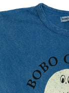 T-shirt per neonato Bobo Choses Morning Egg blu con stampa sul petto - Rubino Kids