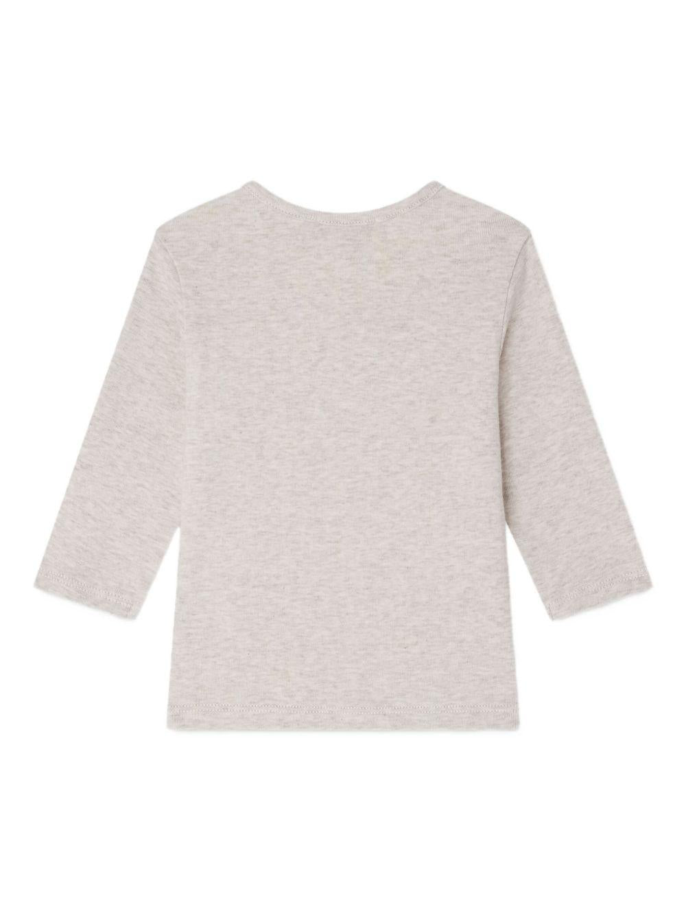 T-shirt per neonato Bonpoint beige con stampa ferro di cavallo - Rubino Kids