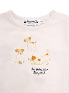 T-shirt per neonato Bonpoint bianca con stampa - Rubino Kids