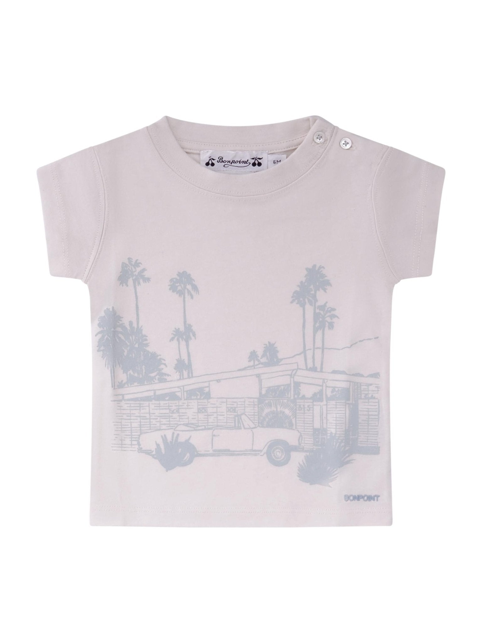 T-shirt per neonato Bonpoint bianco con stampa grafica - Rubino Kids