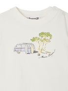 T-shirt per neonato Bonpoint Tom bianco con stampa sul davanti - Rubino Kids