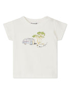 T-shirt per neonato Bonpoint Tom bianco con stampa sul davanti - Rubino Kids
